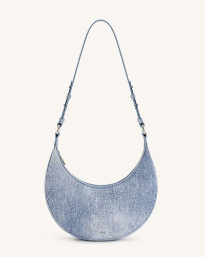 Carly Denim Embossed Saddle Bag - Blue - JW PEI - Modalova