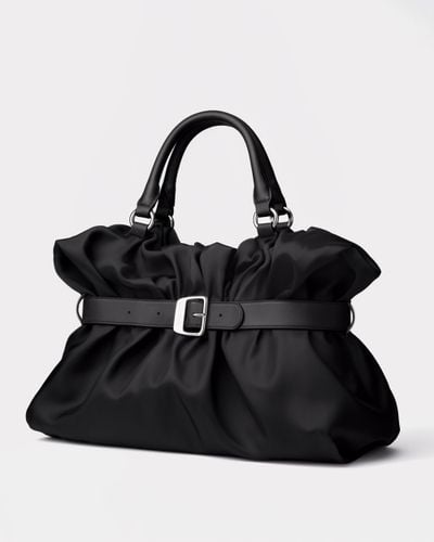 Amelia Ruched Buckle Bag - Black - JW PEI - Modalova