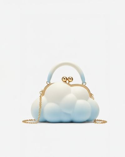 Raelynn Cloud-Shaped Clasp Handbag - White/Blue - JW PEI - Modalova