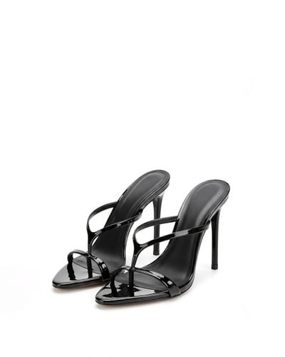 Emilia Patent Stiletto Mules - Black - JW PEI - Modalova