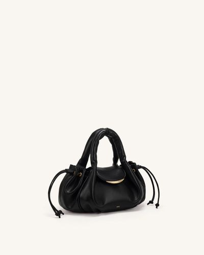 Nerissa Ruched Flap Top Handle Bag - Black - JW PEI - Modalova
