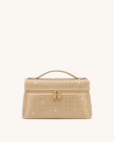 Thea Artificial Crystal Top Handle Bag - Champagne Gold - JW PEI - Modalova