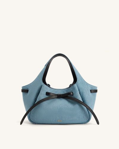 Mabel Soft Bow Tote Bag - Light Blue Denim - JW PEI - Modalova