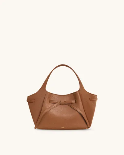 Mabel Soft Bow Tote Bag - Caramel Brown - JW PEI - Modalova