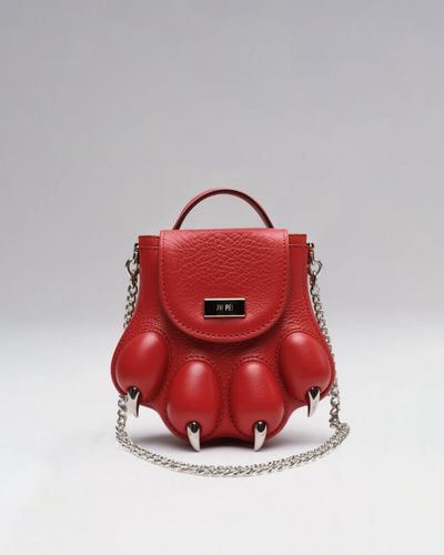 Mia Claw Mini Top Handle Bag - Red - JW PEI - Modalova