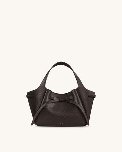 Mabel Soft Bow Tote Bag - Dark Brown - JW PEI - Modalova