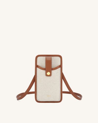 Aylin Canvas Phone Bag - Brown - JW PEI - Modalova
