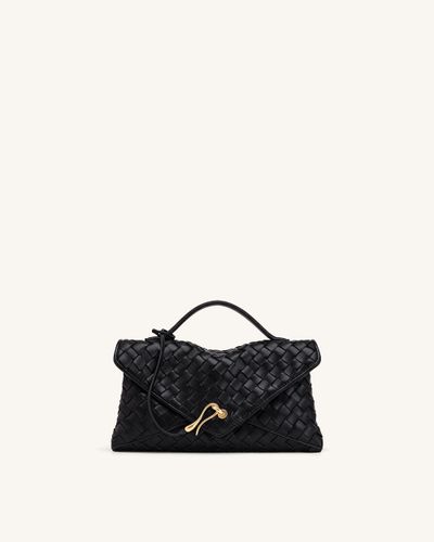 Celeste Woven Envelope Bag - Black - JW PEI - Modalova