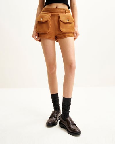 Abigail High-Waisted Utility Shorts - Brown - JW PEI - Modalova