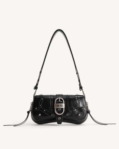 Joy Crushed Shoulder Bag - Black - JW PEI - Modalova