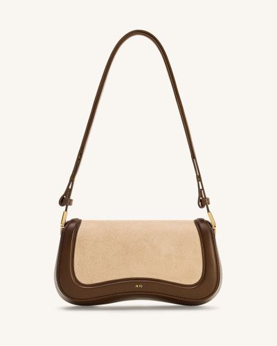Joy Faux Suede Shoulder Bag - Khaki Brown - JW PEI - Modalova