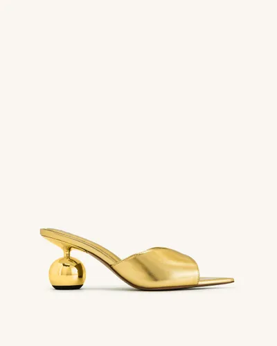 Ellie Sphere Heel Mules - Gold - JW PEI - Modalova