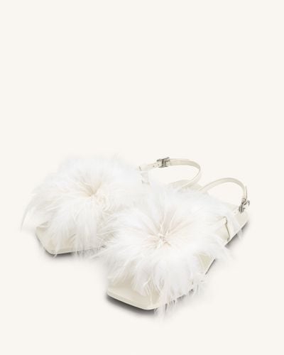 Fluffy Flats Sandals - White - JW PEI - Modalova