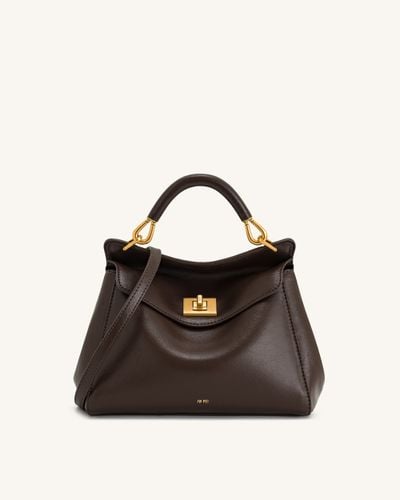 Lucia Classic Top Handbag - Dark Brown - JW PEI - Modalova