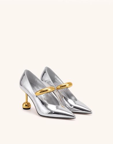 Helena Pierced Pointed-Toe Pumps - Metallic Silver - JW PEI - Modalova