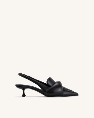 Carla Soft Padded Kitten Heel Pumps - Black - JW PEI - Modalova