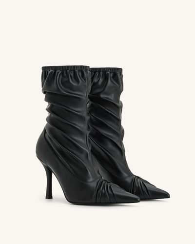 Joanne Paneled Detailing leather Ankle Boots - Black - JW PEI - Modalova