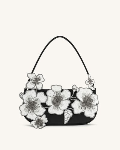 Leona Bead Embellished Shoulder Bag - Black - JW PEI - Modalova