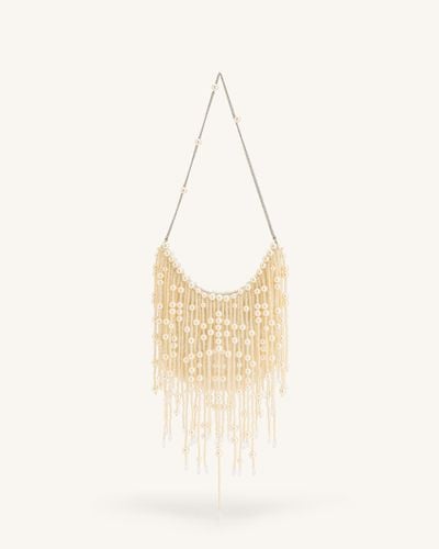 Elaine Pearl-Embellished Fringe Bag - White - JW PEI - Modalova