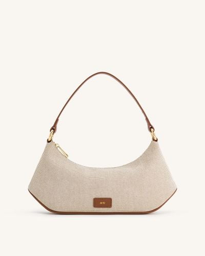 Lily Shoulder Bag - Brown Canvas - JW PEI - Modalova