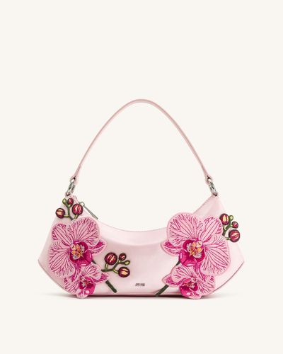 Lily Orchid Embroidered Shoulder Bag - Pink - JW PEI - Modalova