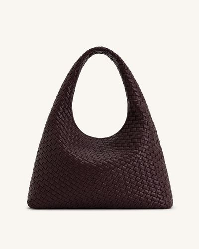 Iaura Woven Shoulder Bag - Deep Burgundy - JW PEI - Modalova