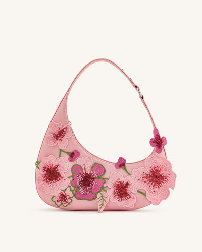 Harlee Embroidered Shoulder Bag - Pink - JW PEI - Modalova