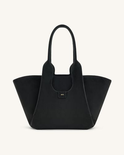 Cara Faux Suede Tote Bag - Black - JW PEI - Modalova