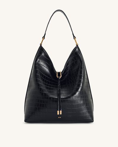 Aria Shoulder Bag - Black Croc - JW PEI - Modalova