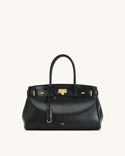 Ziva Metal Lock Decoration Tote Bag - Black - JW PEI - Modalova