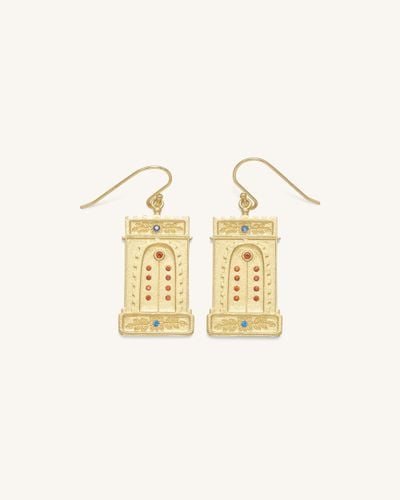 Roman Arch Earrings - 18ct Gold Plated & Multicolor Zircon - JW PEI - Modalova