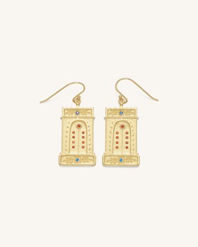 Roman Arch Earrings - 18ct Gold Plated & Multicolor Zircon - JW PEI - Modalova