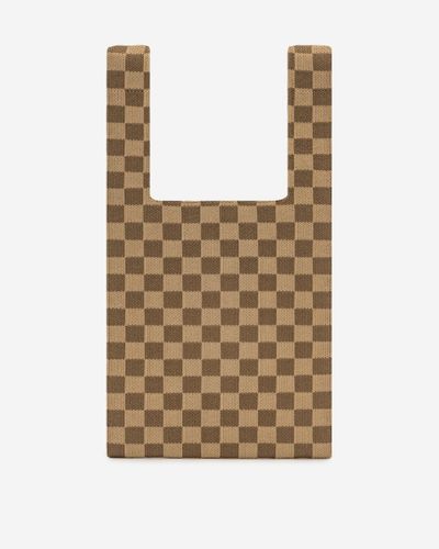 Shea Checkerboard Knitted Tote Bag - Brown - JW PEI - Modalova