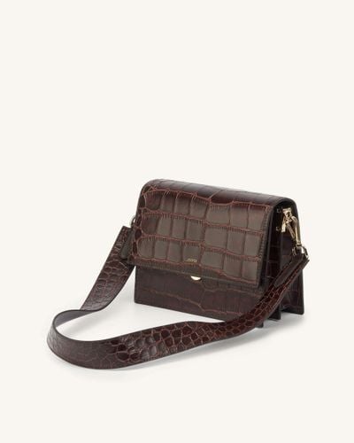 Mini Flap Crossbody - Brown Croc - JW PEI - Modalova