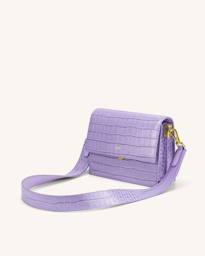 Mini Flap Crossbody - Purple Croc - JW PEI - Modalova