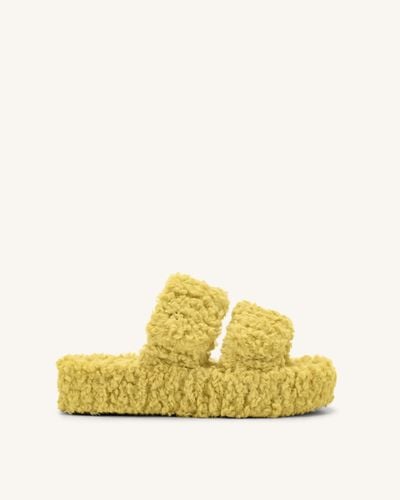 Lexi Faux Fur Platform Sandal - Yellow - JW PEI - Modalova