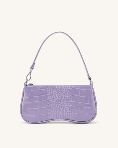 Eva Shoulder Handbag - Purple Croc - JW PEI - Modalova