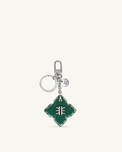 Rhombus Bag Charm And Key Holder - Dark Green - JW PEI - Modalova