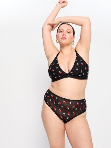 Intimates V Day Hi Waist Brief Moderate-Heavy Black Rose - Modibodi - Modalova