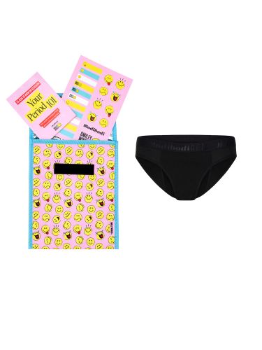 SmileyWorld Modibodi Teen Back To School Period Kit with Hipster Bikini Moderate-Heavy Black - Modibodi - Modalova