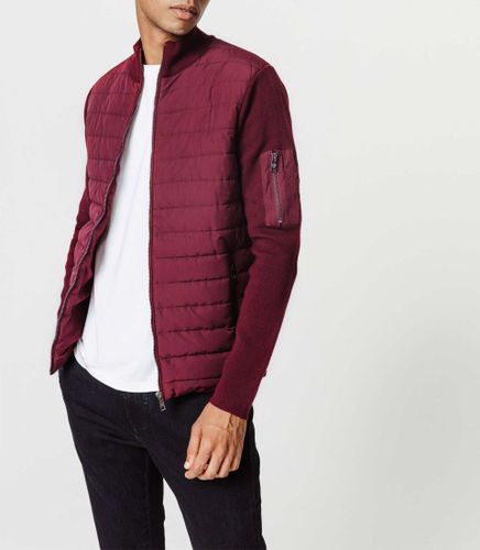 IZAC - Sweat bimatière bordeaux - Izac - Modalova