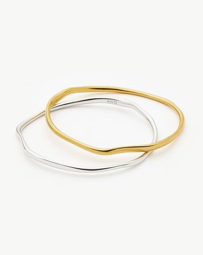 Molten Ripple Bangle Bracelet Set | Mixed Metal - Missoma - Modalova