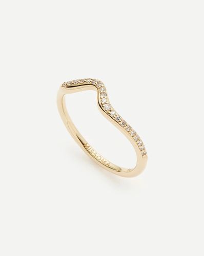 Molten Snow Fine Diamond Stacking Ring | 14ct Solid Gold/Lab Grown Diamonds - Missoma - Modalova