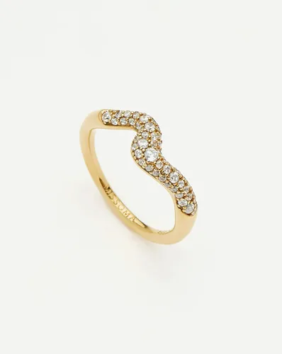 Molten Snow Stacking Ring | 18ct Gold Vermeil/Cubic Zirconia - Missoma - Modalova