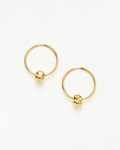 Abacus Nugget Medium Charm Hoop Earrings | 18ct Recycled Gold Vermeil on Recycled Sterling Silver - Missoma - Modalova