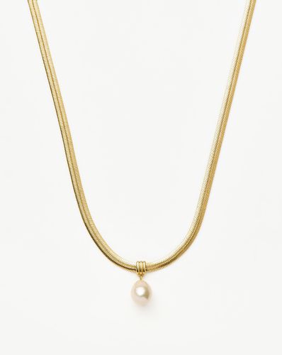 Baroque Pearl Snake Chain Pendant Necklace | 18ct Gold Vermeil/Pearl - Missoma - Modalova