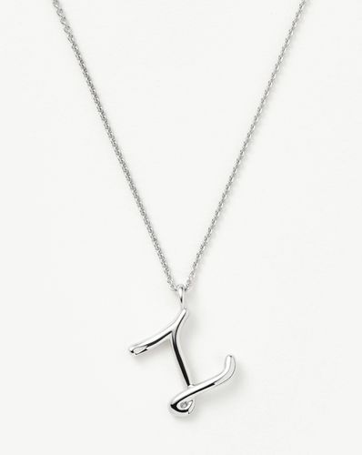 Curly Molten Initial Pendant Necklace - Initial Z | Sterling Silver - Missoma - Modalova