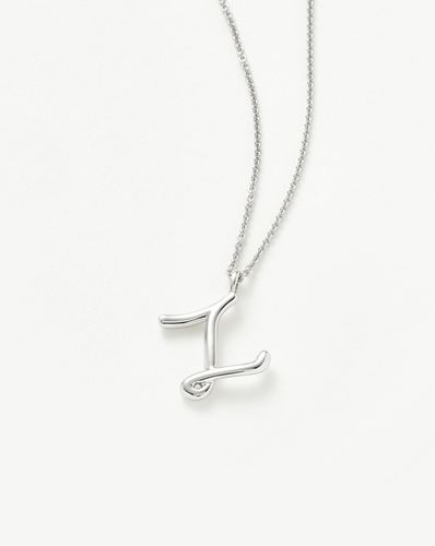 Curly Molten Initial Pendant Necklace - Initial Z | Sterling Silver - Missoma - Modalova