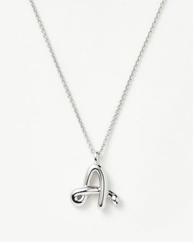 Curly Molten Initial Pendant Necklace - Initial A | Sterling Silver - Missoma - Modalova