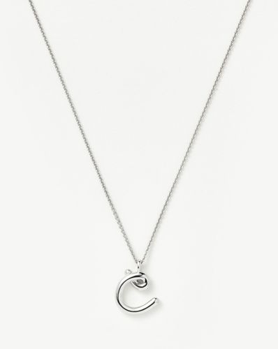 Curly Molten Initial Pendant Necklace - Initial C | Sterling Silver - Missoma - Modalova